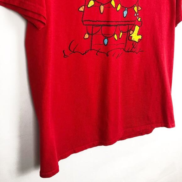 Snoopy Holiday Red Tee 100% Preshrunk Cotton Size Large - Picture 4 of 8